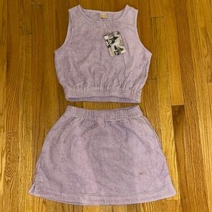 Terry-T Two-Piece Terry Cloth Skirt Set